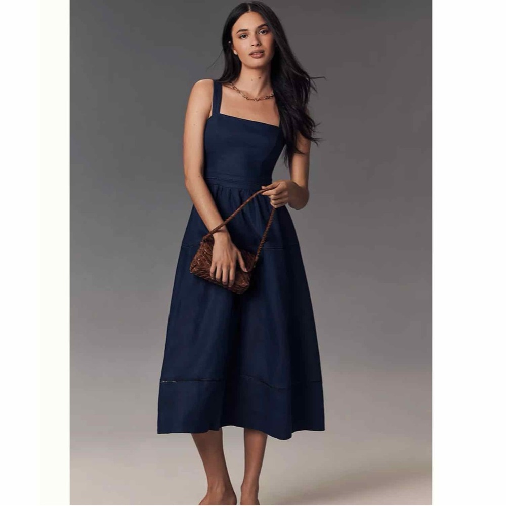 Reformation Navy Blue Midi Dress